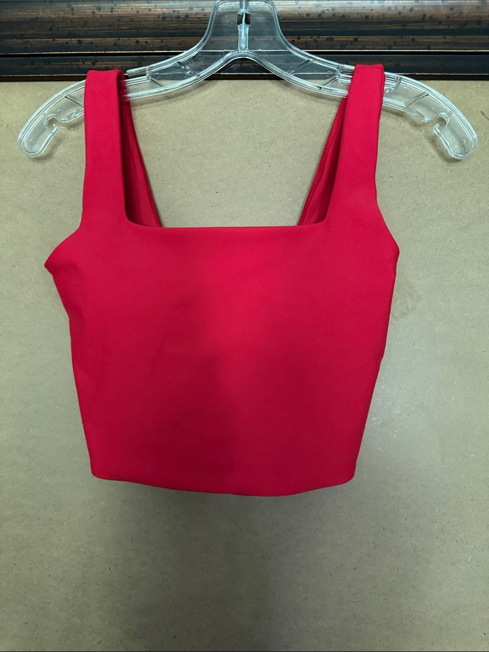 YPB Square Neck Red Crop Top for Women